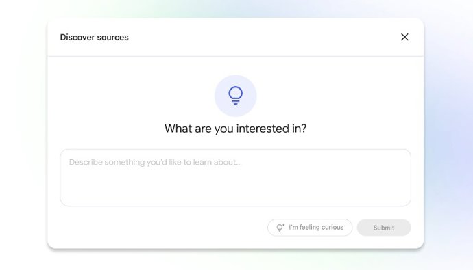 Descubrir fuentes de NotebookLM