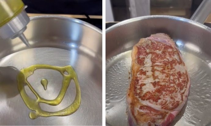 Tu sartén de acero inoxidable no tiene la culpa: este es el error que arruina el filete y quema el aceite