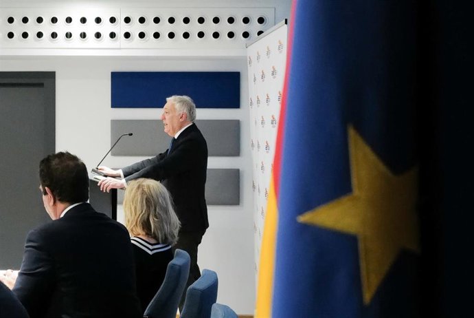 El consejero de Fomento, Vivienda, Logística y Cohesión Territorial, Octavio López, en la inauguración del Congreso Aeroespacial 2025.