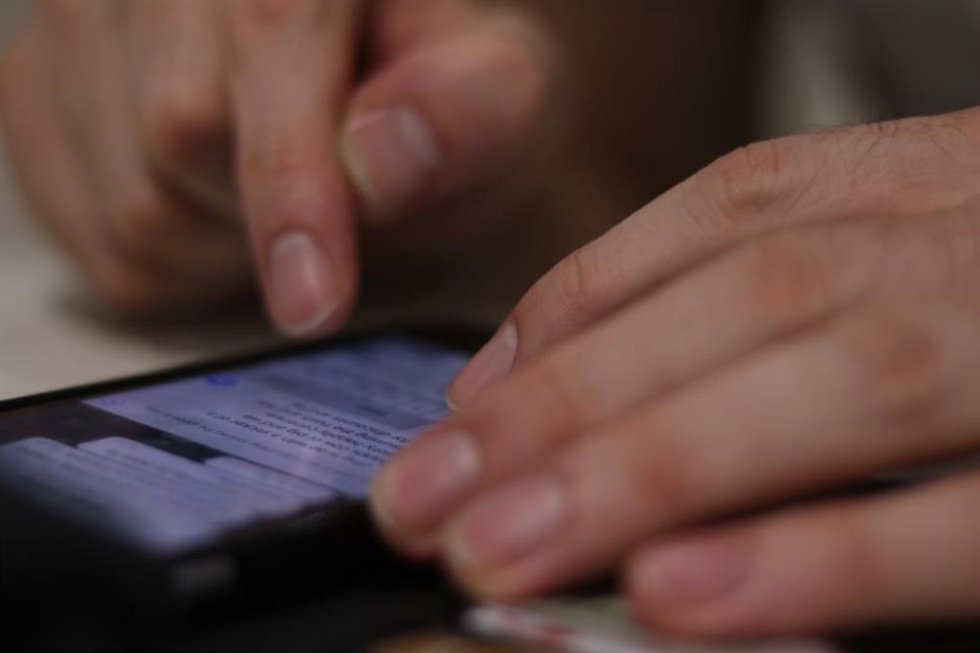 Mensaje de texto en un teléfono móvil