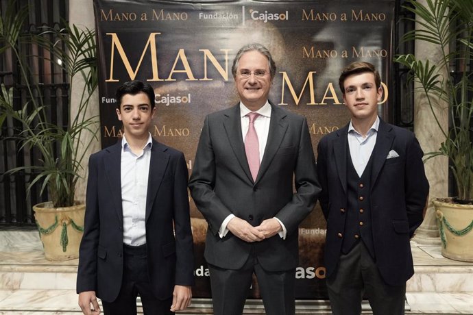 Los novilleros Javier Zulueta y Marco Pérez en los 'Mano a Mano' de Fundación Cajasol.