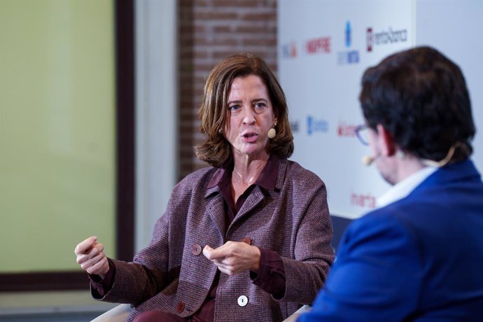 La presidenta de la Asociación Española de Banca (AEB), Alejandra Kindelán, a 18 de marzo de 2025, en Madrid (España).