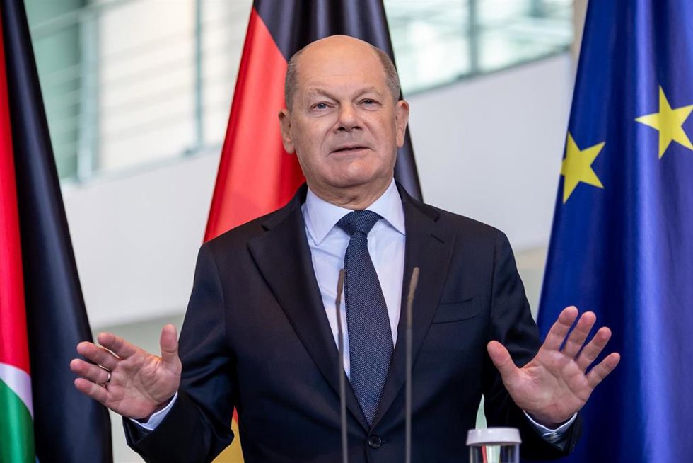 Olaf Scholz, canciller de Alemania, comparece en Berlín
