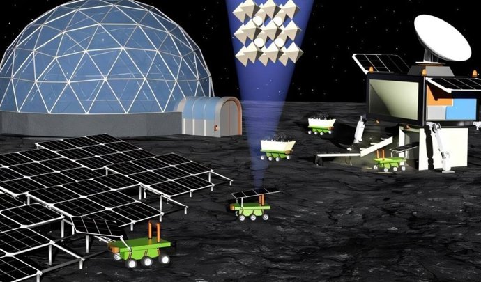 Visão da futura fabricação de células solares na Lua, usando regolito bruto