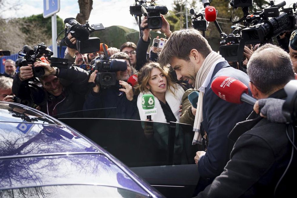 Imagen de archivo del exfutbolista del FC Barcelona y empresario Gerard Piqué tras declarar en el Juzgado de Primera Instancia e Instrucción Número 4 de Majadahonda el pasado marzo.
