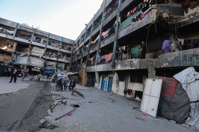 Imagen de archivo de edifcios destruidos en Yabalia, en la Franja de Gaza, por ataques del Ejército de Israel