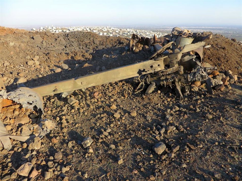 Archivo - Una posición de artillería destruida en gobernación de Daraa, en el suroeste de Siria (Archivo)