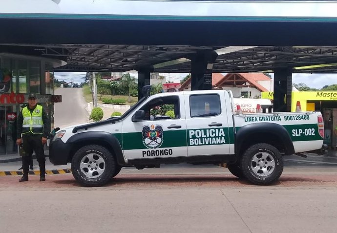 Archivo - Arquivo - Uma viatura da polícia boliviana