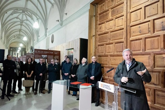 El presidente del Gobierno de Aragón, Jorge Azcón, en un evento en Tarazona.