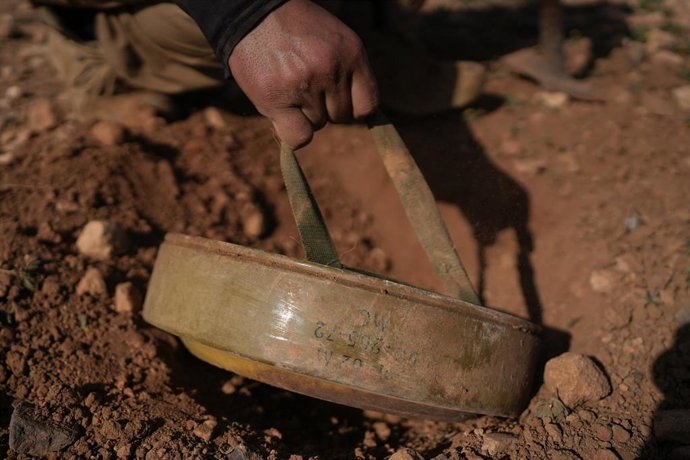 Labor de desminado en la región siria de Idlib