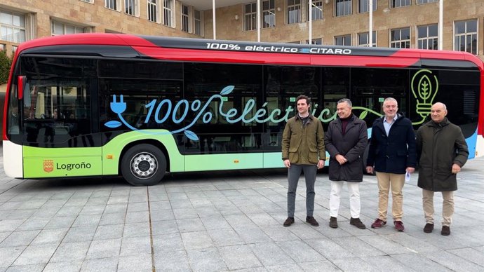 El transporte público de Logroño incorpora su primer autobús 100% eléctrico