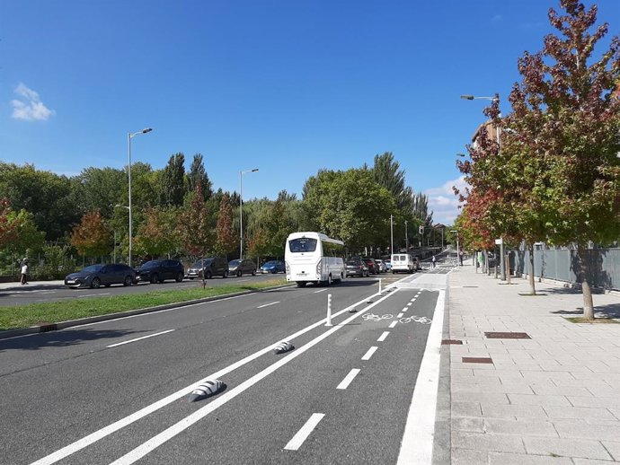 Gasteizko Valladolid kaleko bizikleta bidea