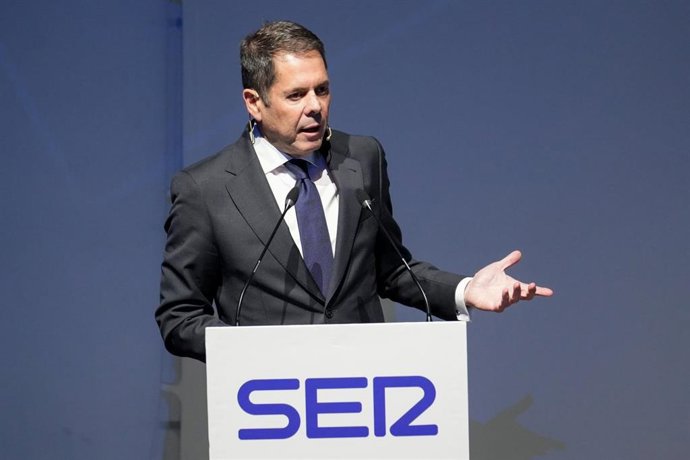 El presidente de la Confederación Española de la Pequeña y Mediana Empresa (Cepyme), Gerardo Cuerva,  durante su intervención en "Encuentros de la Cadena Ser".