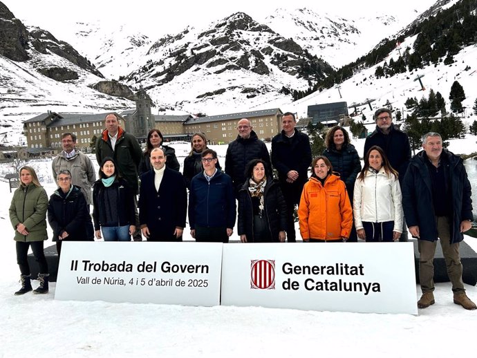Foto de família del Govern a Núria (Girona)