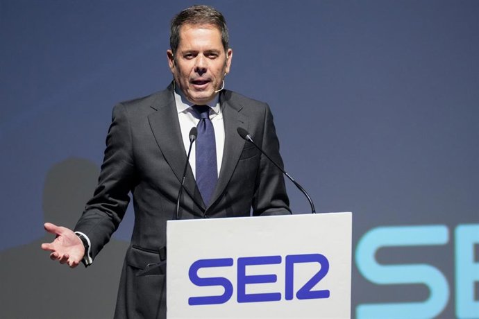 El presidente de la Confederación Española de la Pequeña y Mediana Empresa (Cepyme), Gerardo Cuerva,  durante su intervención en "Encuentros de la Cadena Ser".