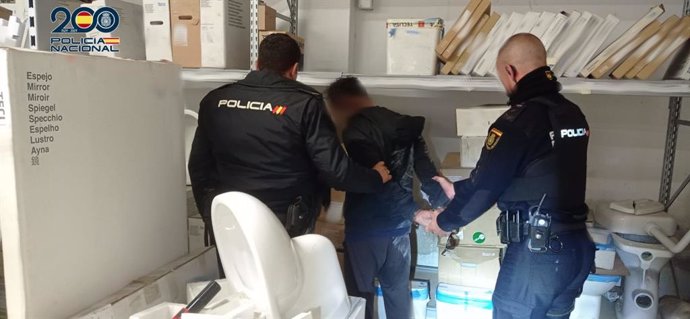 Momento del arresto.