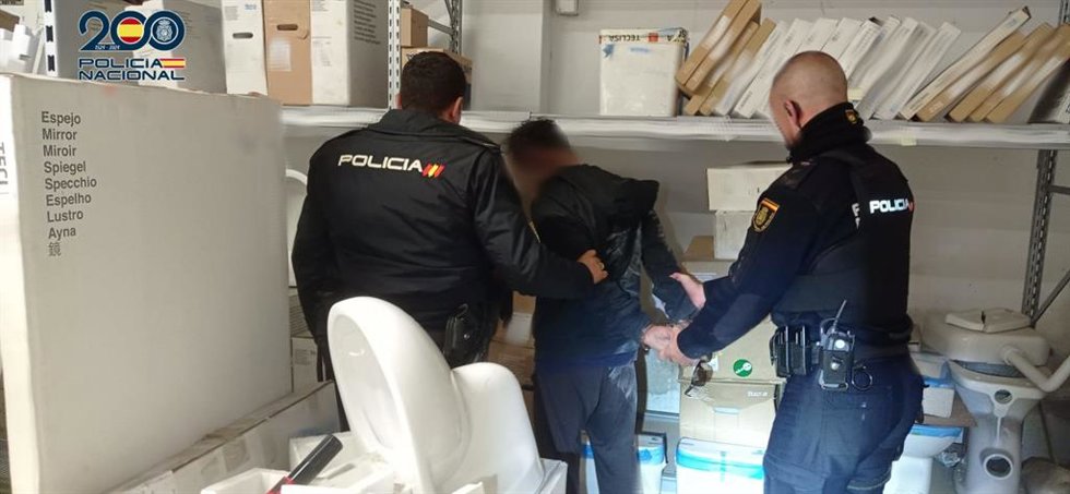 Momento del arresto.