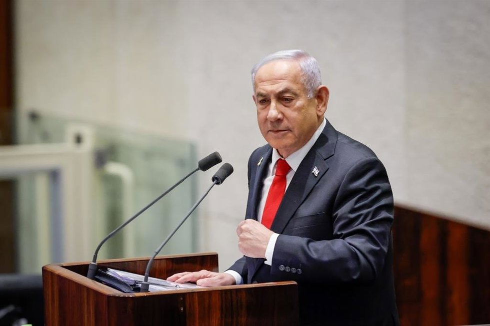 Archivo - El primer ministro israelí, Benjamin Netanyahu, en la Knesset o Parlamento israelí