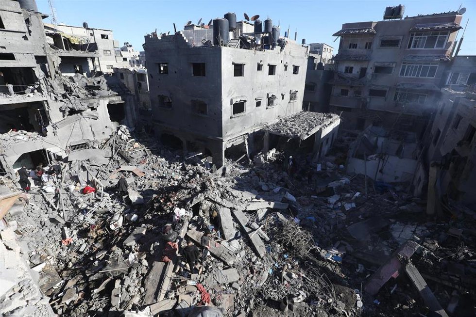 Imagen de archivo de un ataque israelí en Gaza 