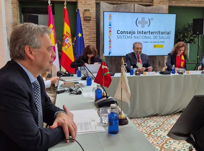 El conselleiro de Sanidade, Antonio Gómez Caamaño, en el Consejo Interterritorial del Sistema Nacional de Salud celebrado en Toledo.