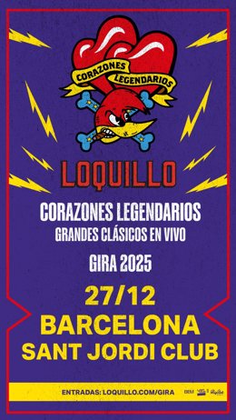 Cartell del concert de Loquillo al Sant Jordi Club de Barcelona