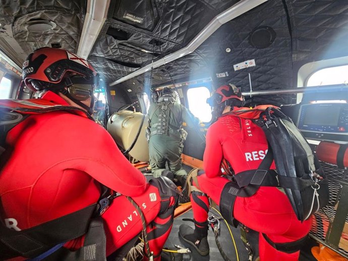 Evacuación realizada por un 'súper puma'