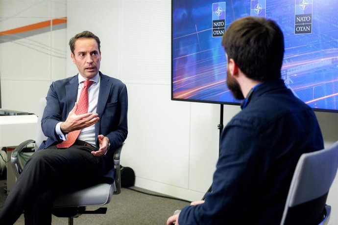El Representante Especial de la OTAN para la Vecindad Sur, Javier Colomina, durante una entrevista con Europa Press.