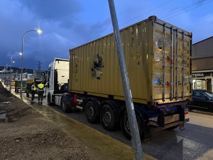 Imagen del camión interceptado