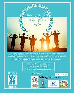Cartel del encuentro 'Me veo, te veo, me ven' de la Asociación Andaluza de Pacientes con Síndrome de Tourette (Astta).