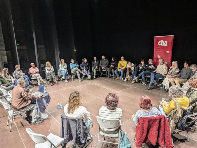Reunión de la inetrcomarcal de CHA celebrada este sábado en Cuarte de Huerva.