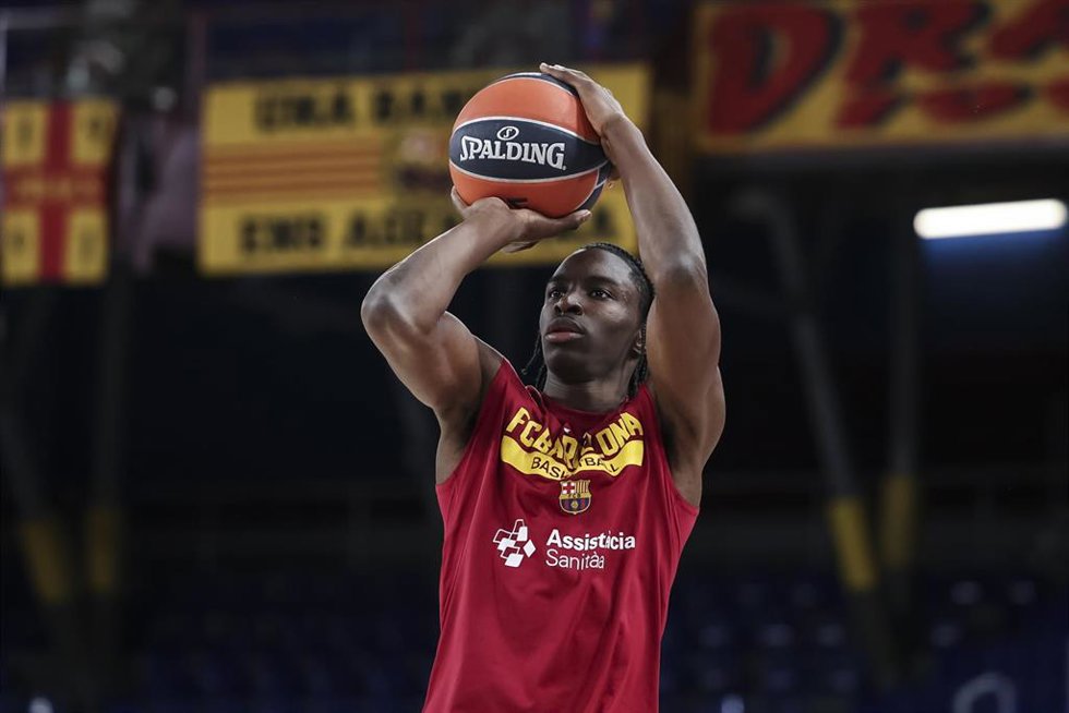 Dame Sarr con el FC Barcelona