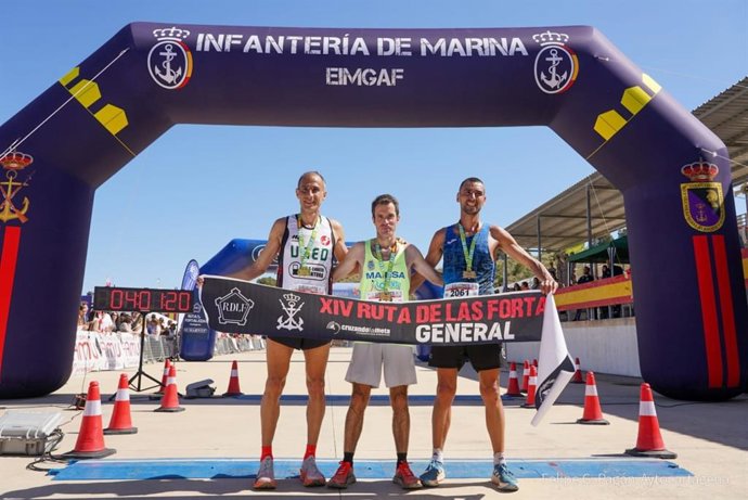 Los tres primeros clasificados en la Ruta de las Fortalezas