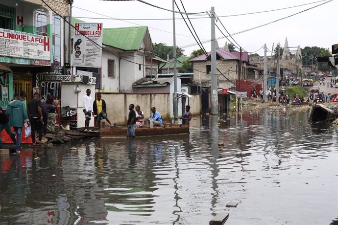 Archivo - Imagen de archivo de inundaciones en Kinshasa (RDC) 