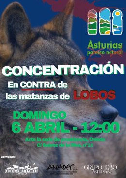 Concentración en contra de la desprotección del lobo.