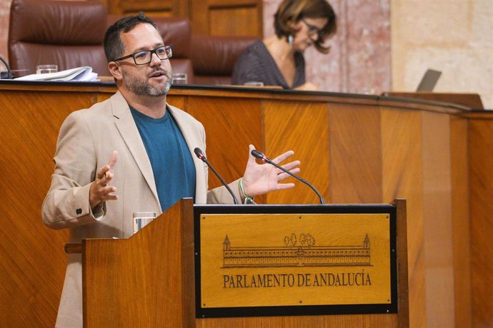 Archivo - El portavoz del Grupo Mixto-Adelante Andalucía, José Ignacio García, en una imagen de archivo en el Pleno del Parlamento.