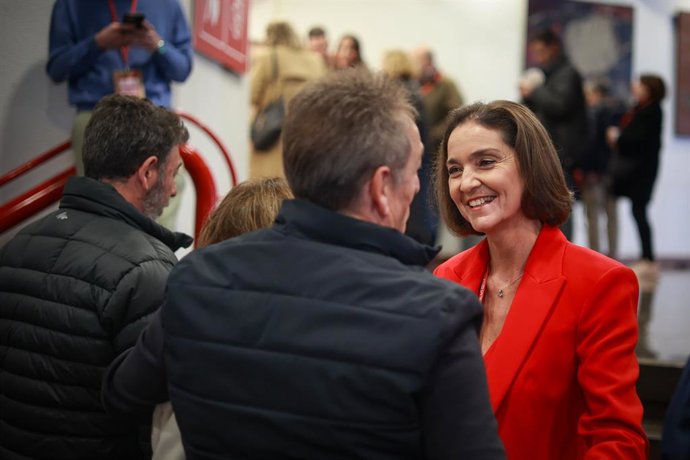 Archivo - Arquivo - O Secretário Geral do PSOE Madrid Ciudad, Reyes Maroto, na 2ª Assembleia do Agrupamento do PSOE da Cidade de Madri