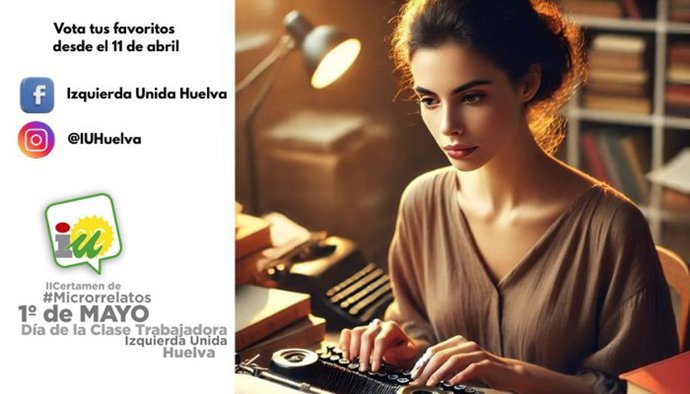 Cartel del II certamen '1º de Mayo' de IU Huelva.
