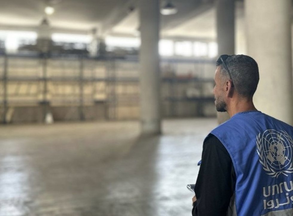 Almacenes de la UNRWA vacíos en la Franja de Gaza