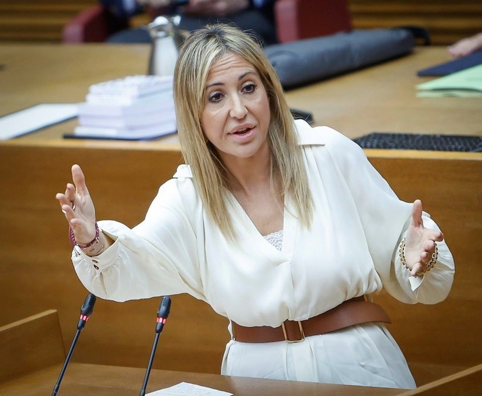 Archivo - La portavoz del GPP de Violencia contra la Mujer en Les Corts, Verónica Marcos.
