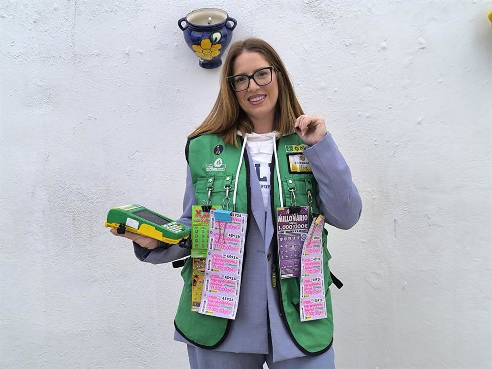 Esperanza Jiménez, vendedora de la ONCE en Rota.