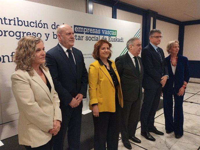 Presentación del informe "Contribución de las empresas vascas al progreso y bienestar social de Euskadi", elaborado por PwC para Confebask