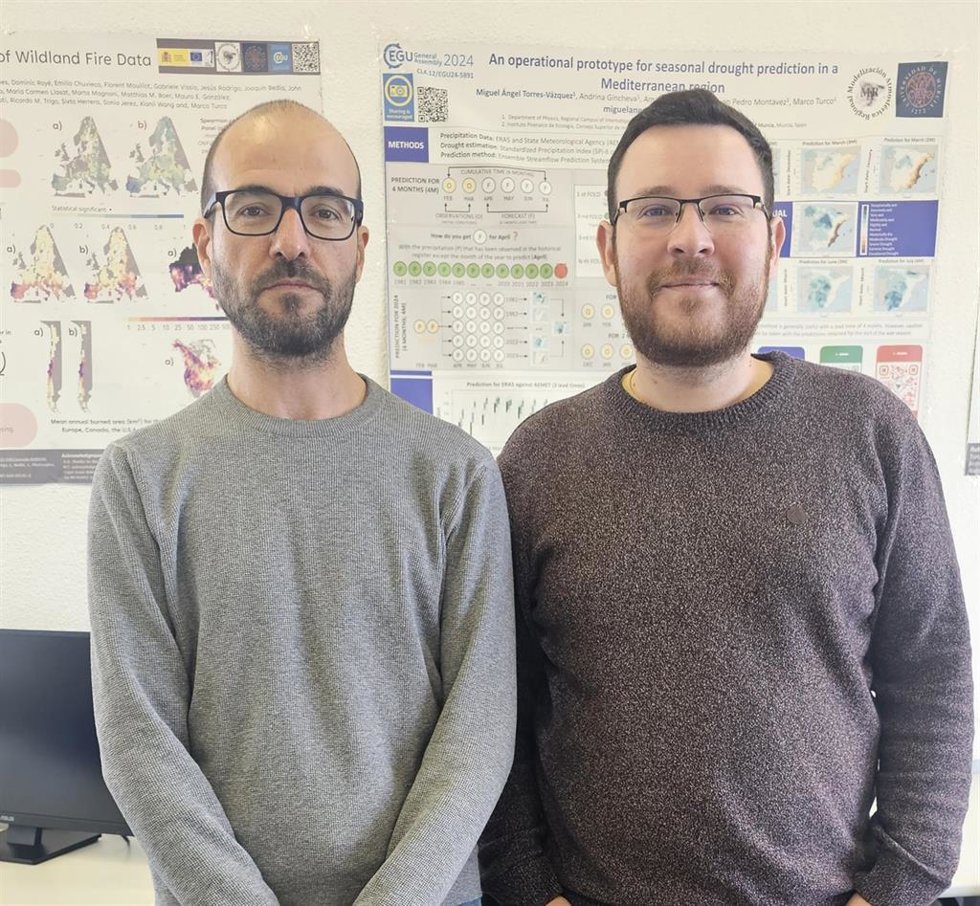Los investigadores de la UMU Miguel Ángel Torres y Marco Turco