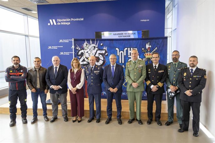 Presentación de la carrera de los 101 kilómetros de La Legión en la Diputación provincial de Málaga.