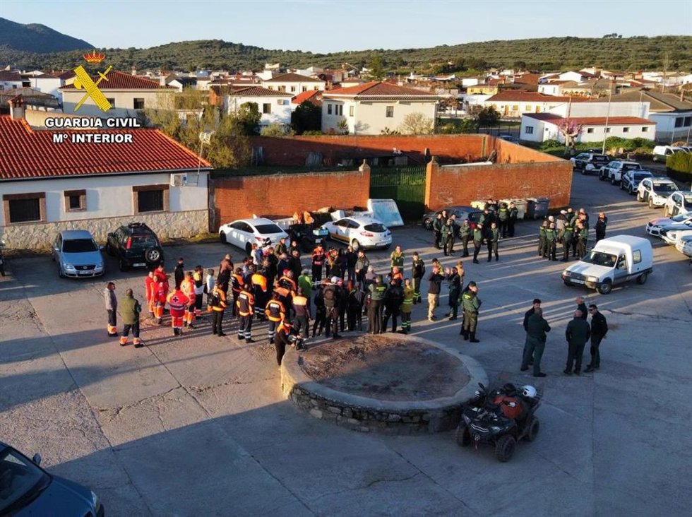 Dispositivo de búsqueda del hombre desaparecido en Zarza de Montánchez