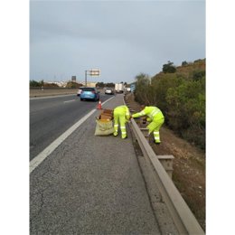 Reparación de barrera de seguridad en la autovía A-7 PK 970+800