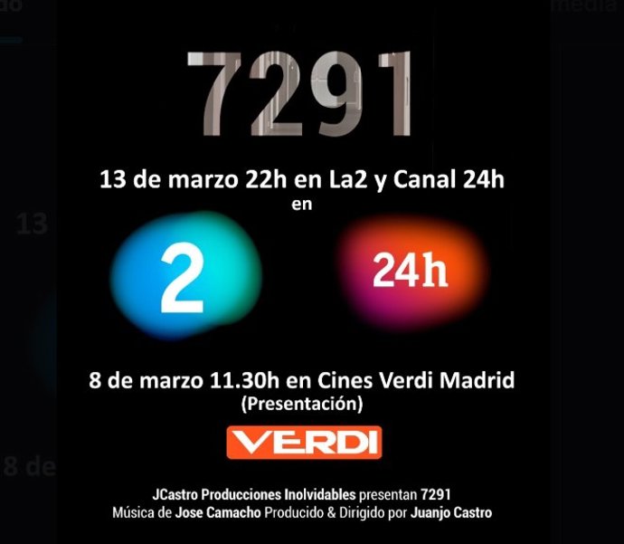Archivo - Cartel promocional de la emisión del documental '7.291' en Televisión Española, el 7 de marzo de 2025, en Madrid.
