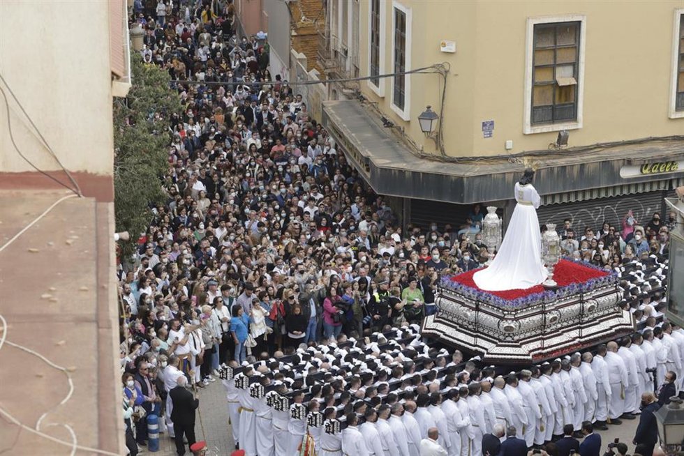 Archivo - Salida procesional de  Nuestro Padre Jesús Cautivo en la Semana Santa de Málaga 
