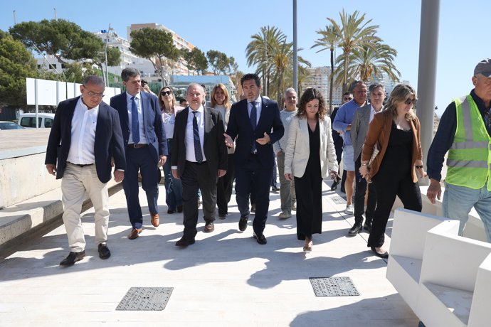 El ministro de Industria y Turismo, Jordi Hereu, este lunes en Magaluf (Calvià)