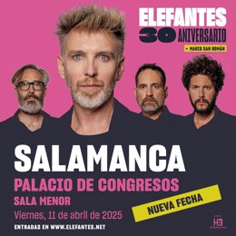 Cartel del concierto de Elefantes en Salamanca.