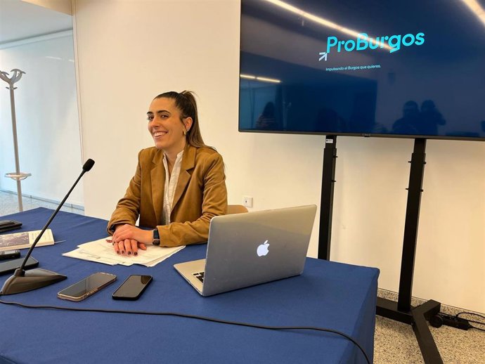 Andrea Ballesteros durante la rueda de prensa.